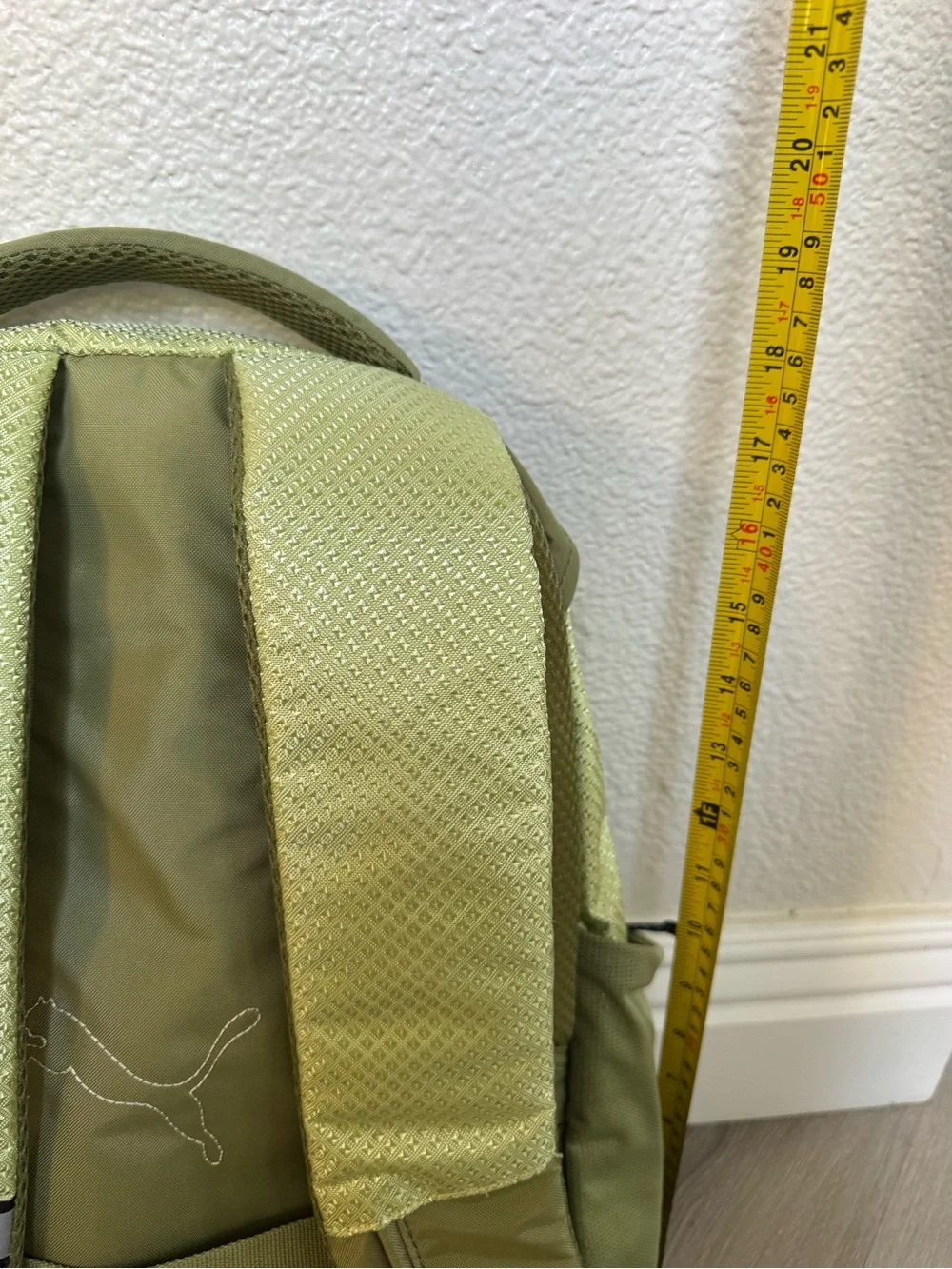 Puma Light Green Backpack with White Accents